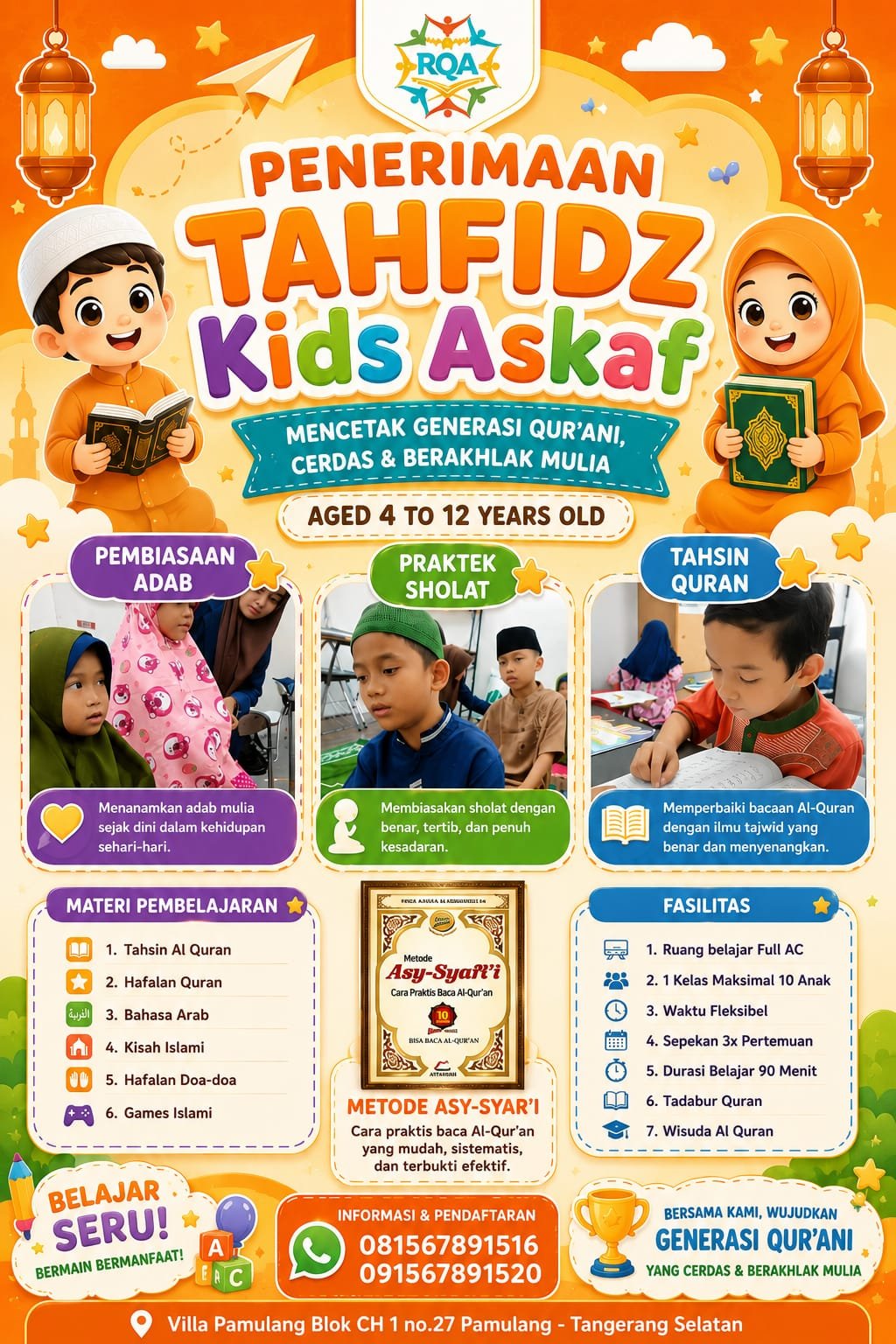 Pendaftaran Tahfidz Kids